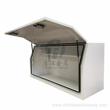 White Full Opening Side Tool Box With Shelf